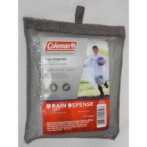 Coleman Eva Poncho Youth Hooded PVC Free Rain Defense, NEW